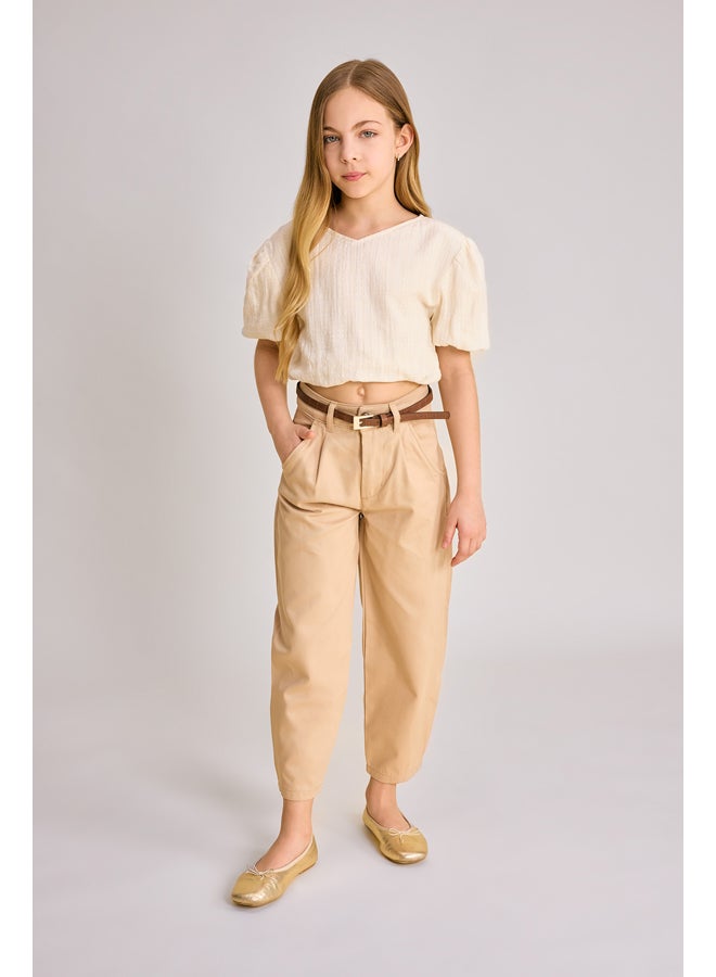 DeFacto Girl Woven Short Sleeve Blouse - Image 2
