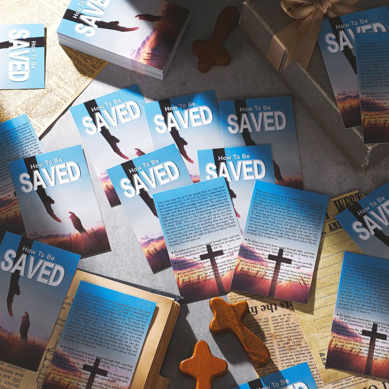 Noveread 200 Pcs Gospel Tract Card Salvation Cards Pocket Holy Postcard Prayer Postcards Christian Inspirational Bible Verses Bookmark For Christian Gift(How To Be Saved) - Image 3