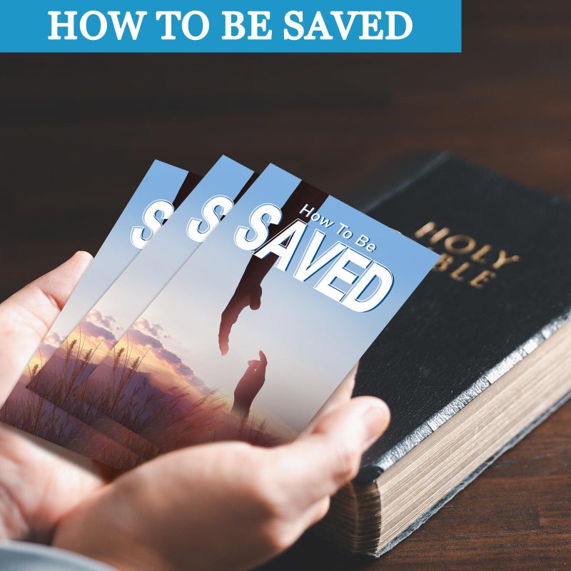 Noveread 200 Pcs Gospel Tract Card Salvation Cards Pocket Holy Postcard Prayer Postcards Christian Inspirational Bible Verses Bookmark For Christian Gift(How To Be Saved) - Image 4