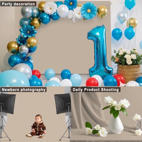 LYLYCTY Beige Backdrop for Photoshoot, Professional Photo Backdrop Background Curtain for Product Photography, Portraits, Wedding, Party, Live Streaming Video Recording 8X10 FT - Image 5