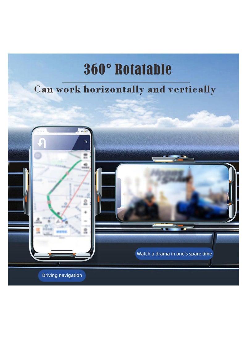 KASTWAVE - Wireless Car Charger Mount, Fast Charging Auto Clamping Car Charger holder For iPhone/Samsung For IPhone 15 14 13 12 11 Pro, For Samsung Galaxy S23 Ultra S22 S21 S20, S10+ S9+, Car Accessories - Image 1