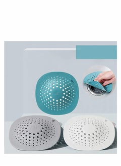 Excefore 3 Pack Shower Drain Cover Silicone Drain Protector Shower Drain Hair Trap for for Tub Bathroom Kitchen Bathtub Basin  - Image 1