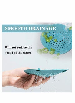 Excefore 3 Pack Shower Drain Cover Silicone Drain Protector Shower Drain Hair Trap for for Tub Bathroom Kitchen Bathtub Basin  - Image 5