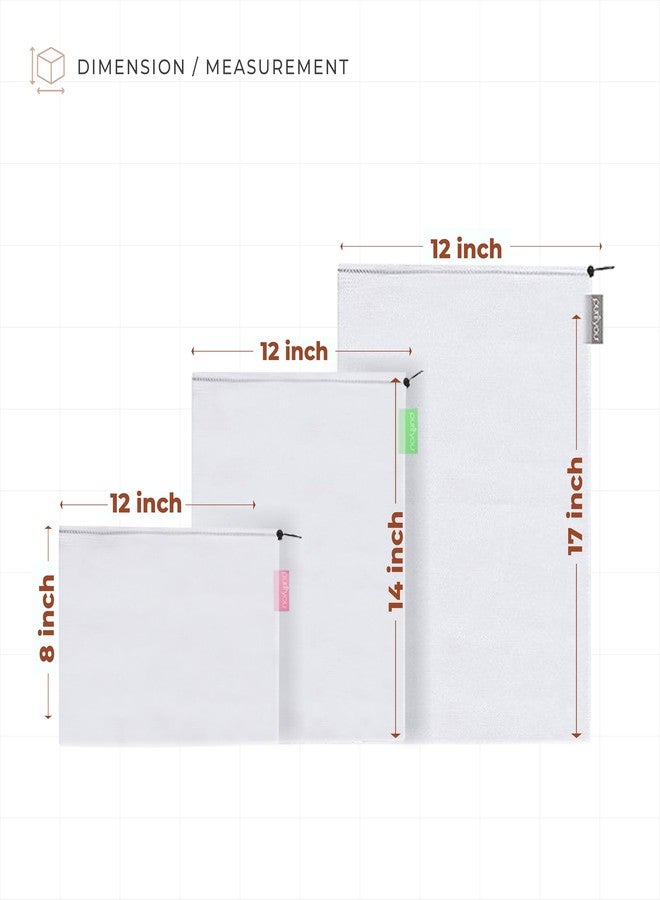 بيوريفايو مجموعة من 10 أكياس شبكية قابلة لإعادة الاستخدام من purifyou - شديدة التحمل، قابلة للغسل، مناسبة لأسواق المزارعين وتخزين الفواكه والخضروات والبقالة والمطبخ والمنزل (صغيرة) - Image 2
