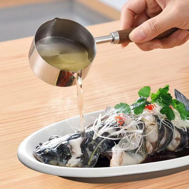 BinaryABC Mini Sauce Pan Cooking Pot, Stainless Steel with Pour Spout, 250ml - Image 4