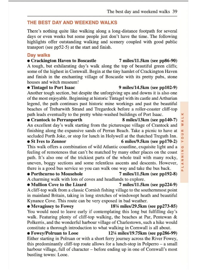 Cornwall Coast Path (South-West Coast Path Part 2) Bude to Plymouth (Trailblazer British Walking Guides): 142 Large-Scale Walking Maps & Guides to 81 ... - Planning, Places to Stay, Places to Eat