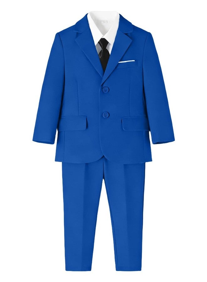 Lycody Baby Boys' Royal Blue Suits Formal Dress Suit Set 3T Toddler Boy Ring Bearer Outfit for Weddings - Image 1