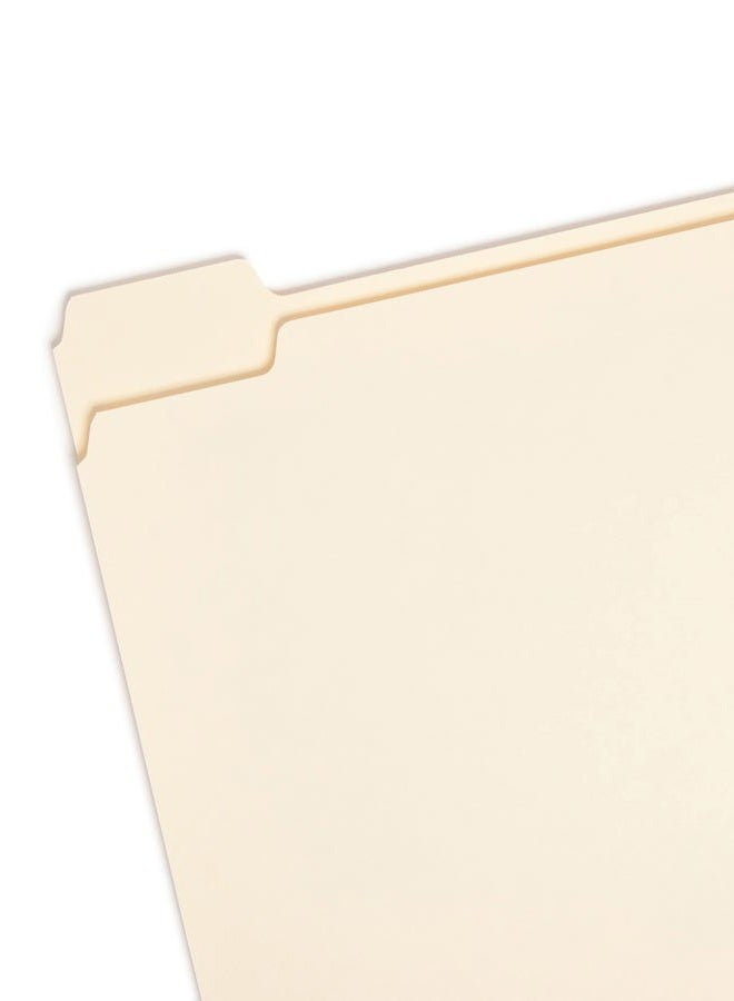 Smead File Folder, 1/5-Cut Tab, Assorted Positions, Letter Size, Manila, 100 per Box (10350) - Image 2