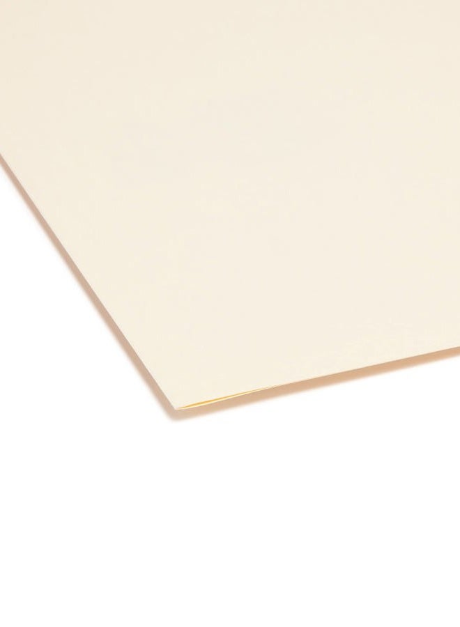 Smead File Folder, 1/5-Cut Tab, Assorted Positions, Letter Size, Manila, 100 per Box (10350) - Image 4