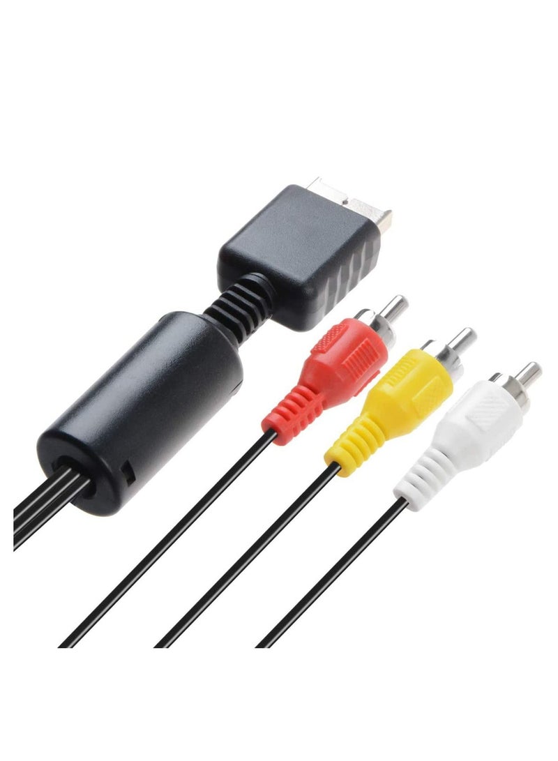 Y&D Audio Video RCA Cable Game Console Composite Accessories Connection AV for PS1 PS2 PS3 Playstation, 6FT  - Image 2