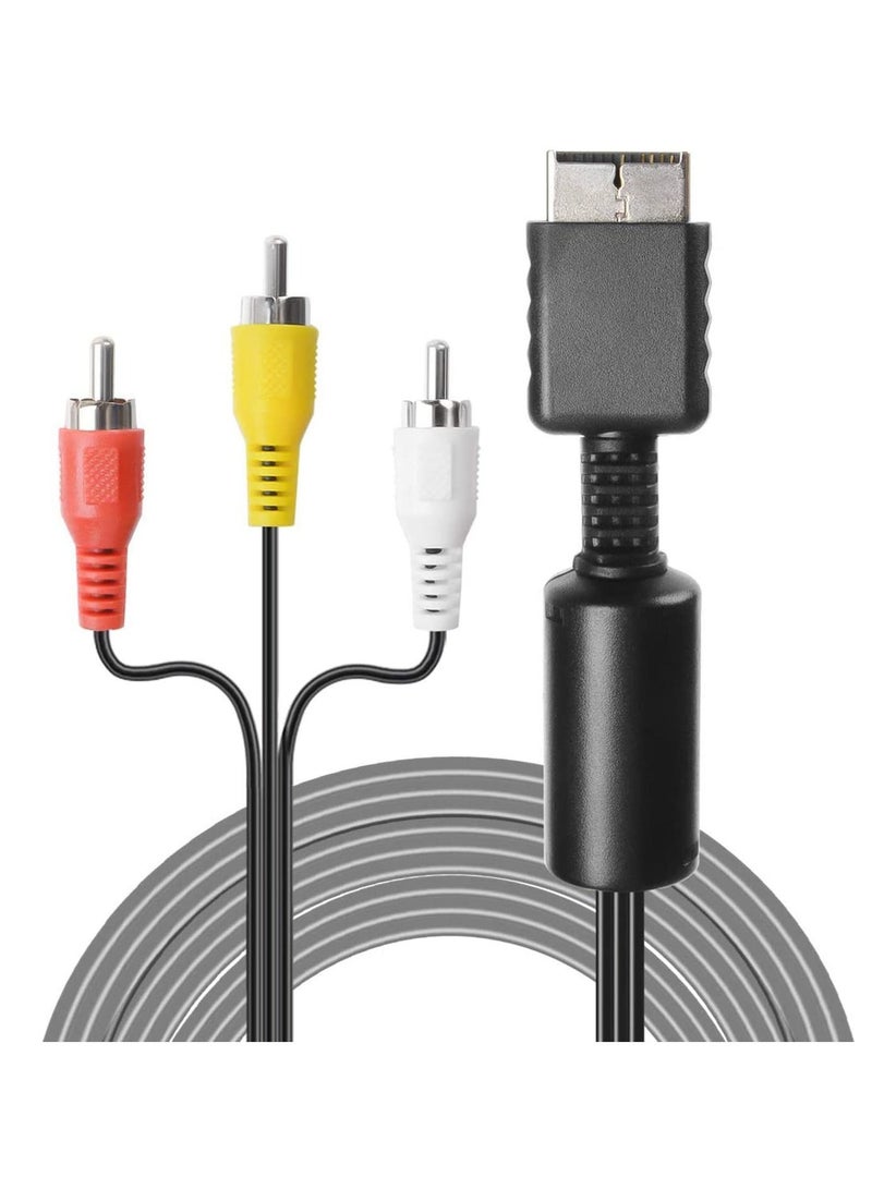 Y&D Audio Video RCA Cable Game Console Composite Accessories Connection AV for PS1 PS2 PS3 Playstation, 6FT  - Image 3