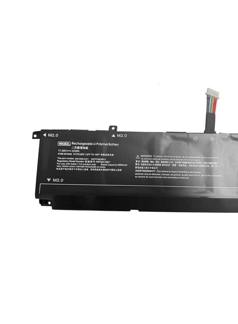 Terabyte بطارية لابتوب 11.58V 83Wh WK06XL HSTNN-WB0C M41640-CD1 M41711-005 M41640-AC1 HSTNN-0B21 3ICP7/52/58-2 متوافقة مع HP Omen 17-ck0024ur 17-ck0024ur 17-ck00222 00nr 17-ck0019u 17-ck0079TX - Image 4