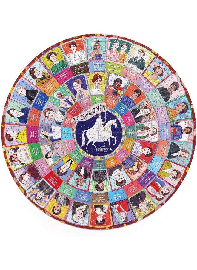 eeboo : Piece And Love Votes For Women 500 Piece Round Circle Jigsaw Puzzle, Puzzle For Adults And Families, Glossy, Sturdy Pieces And Minimal Puzzle Dust  - Image 5