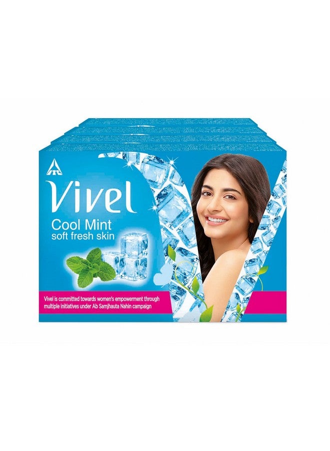 Vivel Cool Mint, Soft Fresh Skin Grade 1 Soap, 600G (150G Pack Of 4), Soap For Women & Men For Soft, Glowing & Moisurised Skin, All Skin Types - Image 1