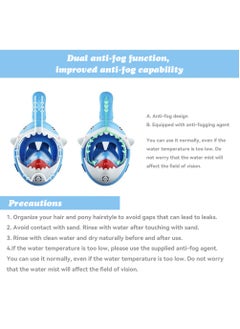 Diving Mask Children's Snorkel Mask Diving Mask Anti-Fog and Anti-Leak Technology Foldable Full Mask with 180° Field of View and Anti-Fog Shark Shape (Blue) - pzsku/Z2B9EC1BA8EBC91CC13C2Z/45/_/1729232340/edecab15-6871-40eb-96cf-2e2727134b28