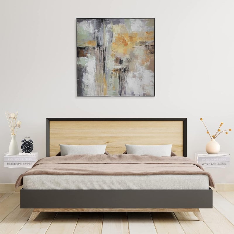 HMYHUM Acrylic Floating Nightstand for Bedroom, Wall Mounted Floating Bedside Table, Hanging, Clear - Image 2