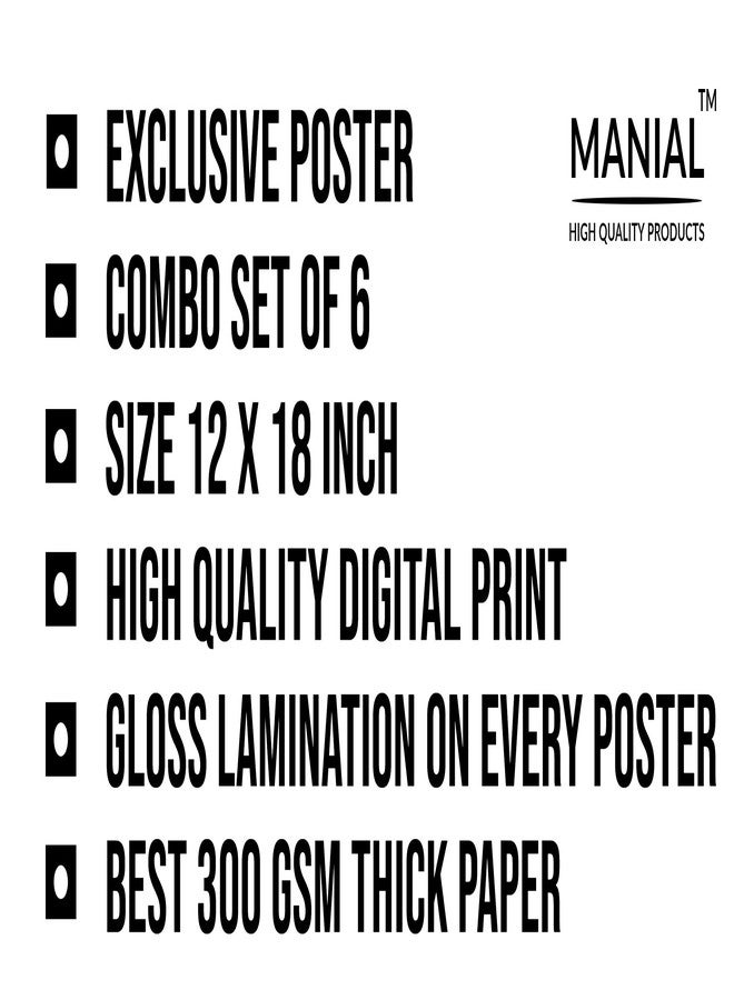 MANIAL Set of 6 Motivational Wall Posters and Inspirational Quotes for Office and Home | HD Wall Posters (12x18-Inches, 300GSM Thick Paper, Gloss Laminated, Multicolour) - Image 2