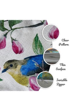 Generic Spring Floral Linen Pillowcase, a Set of 4 Pillowcases for Sofa Sofa Living Room, Home Decor Sofa Digital Printing Home Furnishing Cushion Cover  - Image 5