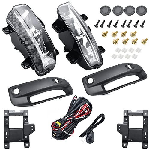 Lochnchn LED Fog Light Wiring Kit Fog Light with Lamp Bracket Wires Switch Compatible with Dodge Ram 2500 3500 2019-2022 Fog Lamp Replaces 68273291AB CH2592158 68273292AB CH2593158 - Image 1