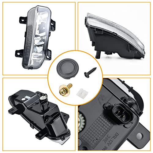 Lochnchn LED Fog Light Wiring Kit Fog Light with Lamp Bracket Wires Switch Compatible with Dodge Ram 2500 3500 2019-2022 Fog Lamp Replaces 68273291AB CH2592158 68273292AB CH2593158 - Image 3