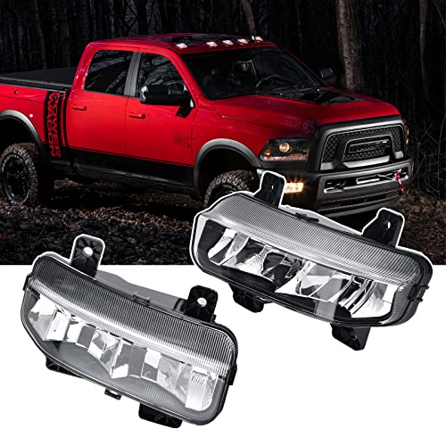 Lochnchn LED Fog Light Wiring Kit Fog Light with Lamp Bracket Wires Switch Compatible with Dodge Ram 2500 3500 2019-2022 Fog Lamp Replaces 68273291AB CH2592158 68273292AB CH2593158 - Image 5