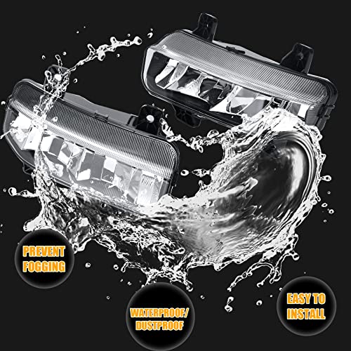 Lochnchn LED Fog Light Wiring Kit Fog Light with Lamp Bracket Wires Switch Compatible with Dodge Ram 2500 3500 2019-2022 Fog Lamp Replaces 68273291AB CH2592158 68273292AB CH2593158 - Image 2