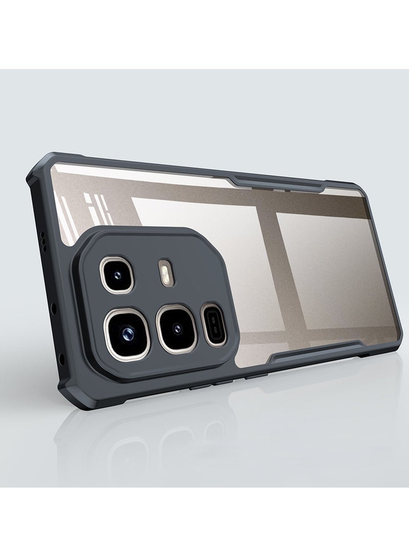for Infinix Note 50 S Case, Ultra Thin Lightweight, Soft TPU Bumper, Acrylic Clear Back Cover Infinix Note 50 S, Black  - Image 1