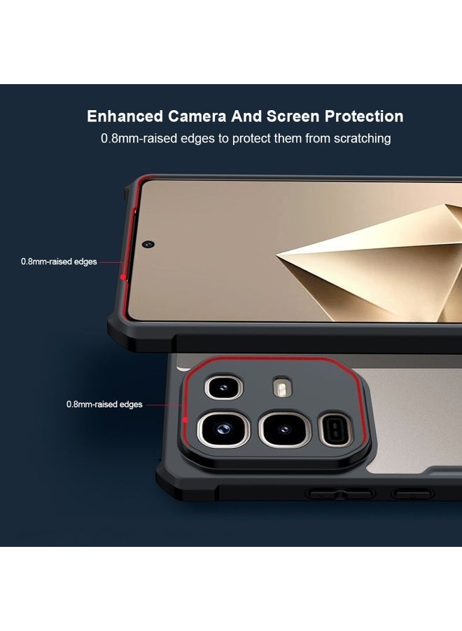 لـ Infinix ملاحظة 50 S حالة, رقيقة جدا خفيفة الوزن, ناعمة TPU مضاد, أكريليك واضح غطاء الخلفي Infinix ملاحظة 50 S, أسود - Image 2