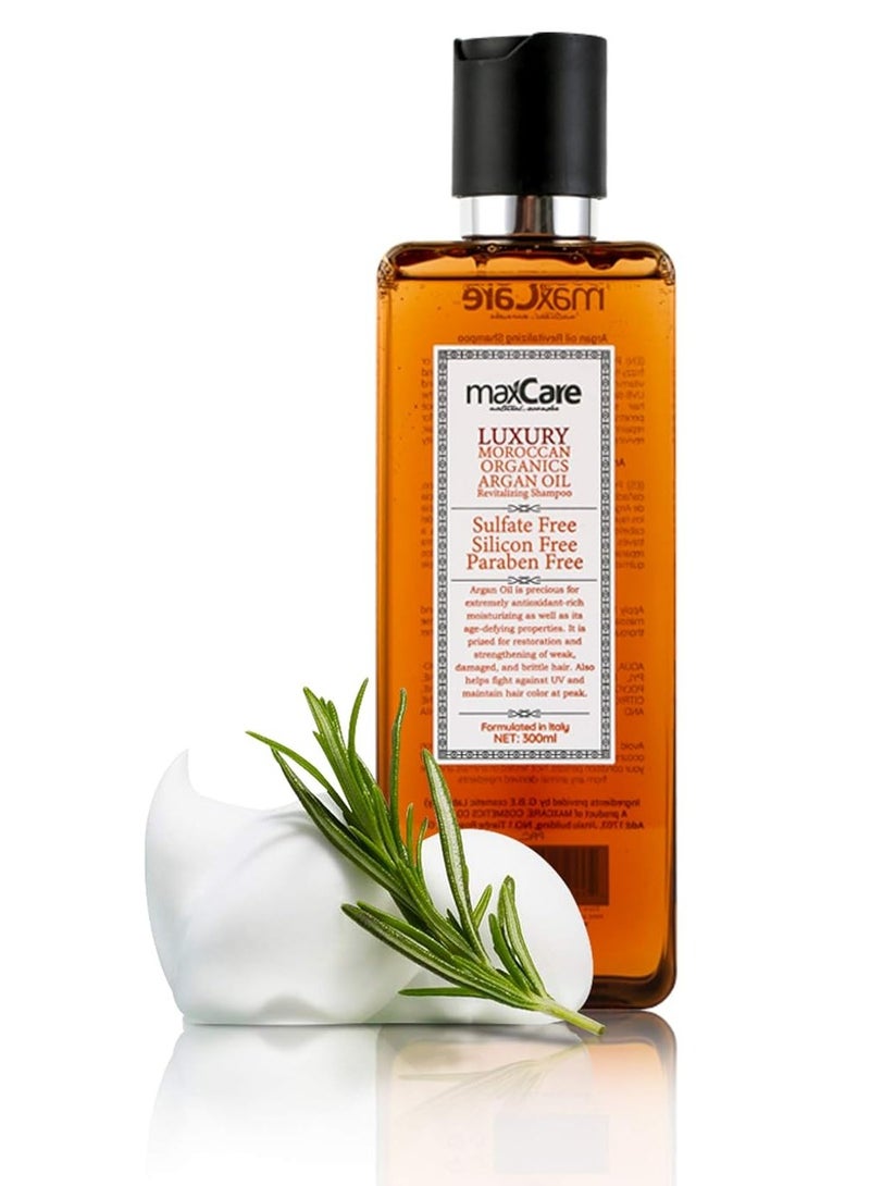 Maxcare Luxury Moroccan Organics Argan Oil Revitalizing Hair Shampoo 300ml - Image 1