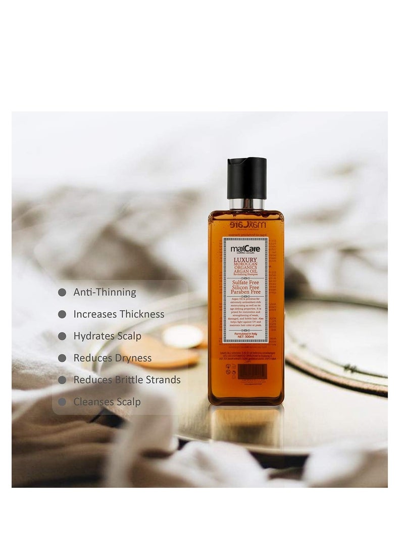 Maxcare Luxury Moroccan Organics Argan Oil Revitalizing Hair Shampoo 300ml - Image 2