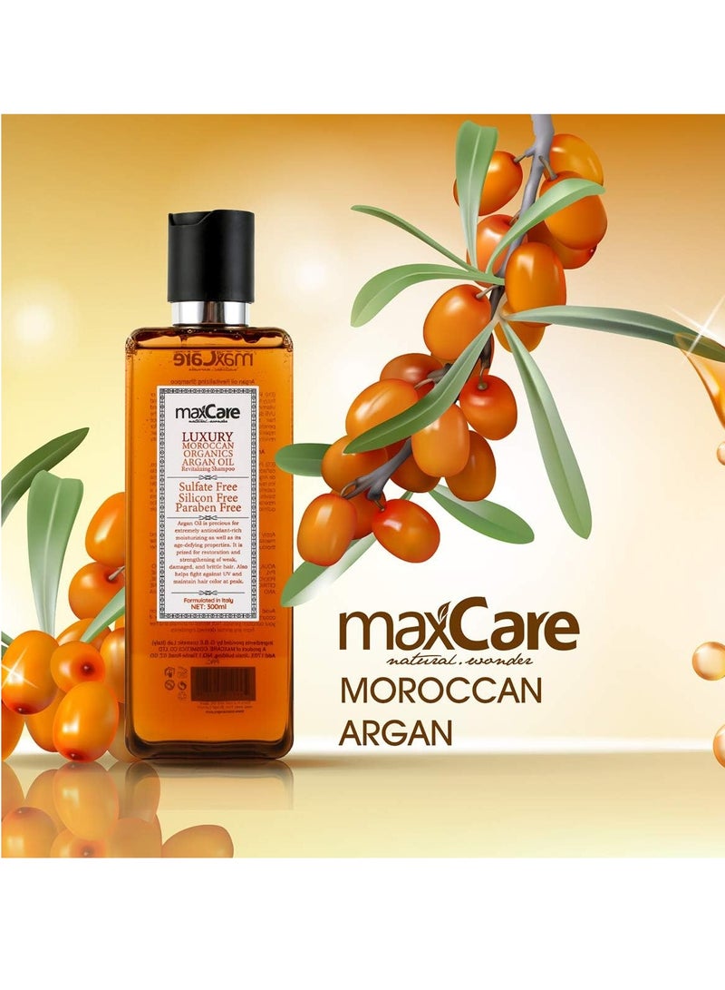 Maxcare Luxury Moroccan Organics Argan Oil Revitalizing Hair Shampoo 300ml - Image 3