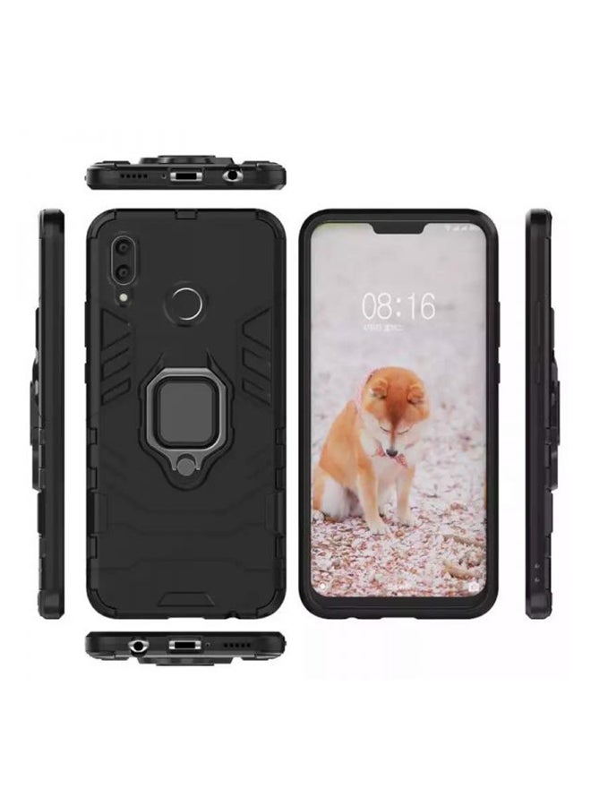 Iron Man Protection Cover Case With Metal Ring And Magnetic Car Holder For Huawei Nova 3i Black