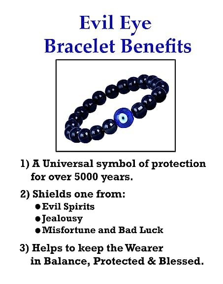 JFL Mens - Jewellery for Less Combo of 2 Fashion 7 Chakra & Evil Eye Rakhi for Rakshabandhan Festival Brother Rakhi Handcrafted with Roli Chawal and Hand Written Card, Adjustable. - Image 4