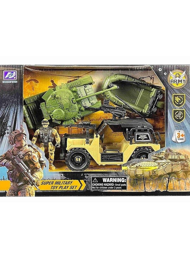 Whynot Super Military Playset for Kids – Army Toy Set with Motorbike, Gun, and Rocket Launcher – Imaginative Roleplay Kit 🧠🚓🪖 - Image 3