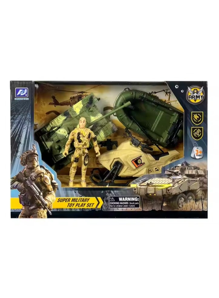 Whynot Super Military Playset for Kids – Army Toy Set with Motorbike, Gun, and Rocket Launcher – Imaginative Roleplay Kit 🧠🚓🪖 - Image 5