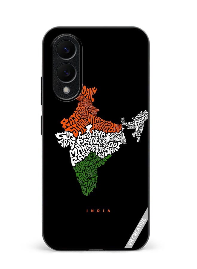 VR CREATIVE Protective Case Cover For Samsung Galaxy S25 Edge India Map With All Indian States Name Design Multicolour