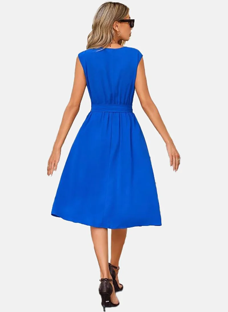 YUNIQEE V-Neck Belted Dress