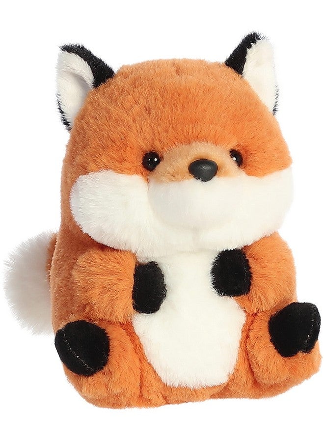 Aurora® Round Rolly Pet™ Finley Fox™ Stuffed Animal - Adorable Companions - On-The-Go Fun - Orange 5 Inches - Image 2