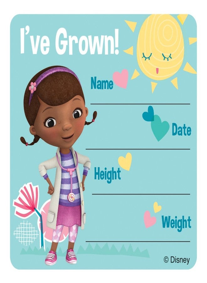 SmileMakers Doc McStuffins I've Grown Stickers - Patient Giveaways - 100 Per Pack