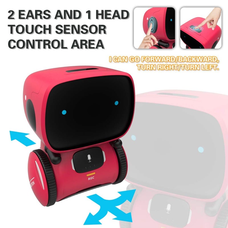 98K Kids Robot Toys for Girls and Boys, Voice Control and Touch Sensor Interactive Smart Talking Robots Intelligent Partner and Teacher with Singing, Dancing, Repeating, Toy Gifts for Kid Age 3 and Up - Image 2