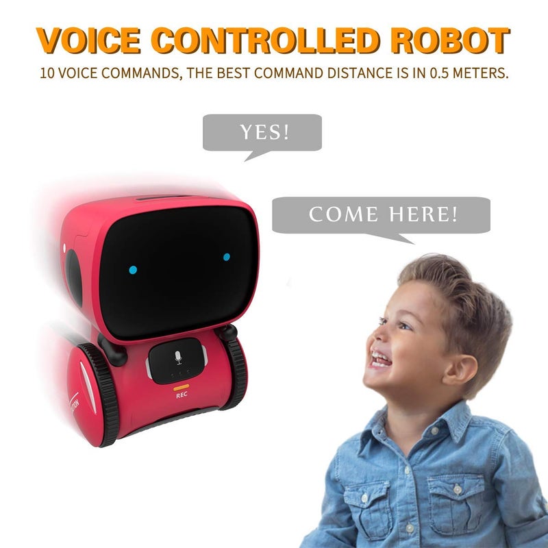 98K Kids Robot Toys for Girls and Boys, Voice Control and Touch Sensor Interactive Smart Talking Robots Intelligent Partner and Teacher with Singing, Dancing, Repeating, Toy Gifts for Kid Age 3 and Up - Image 3