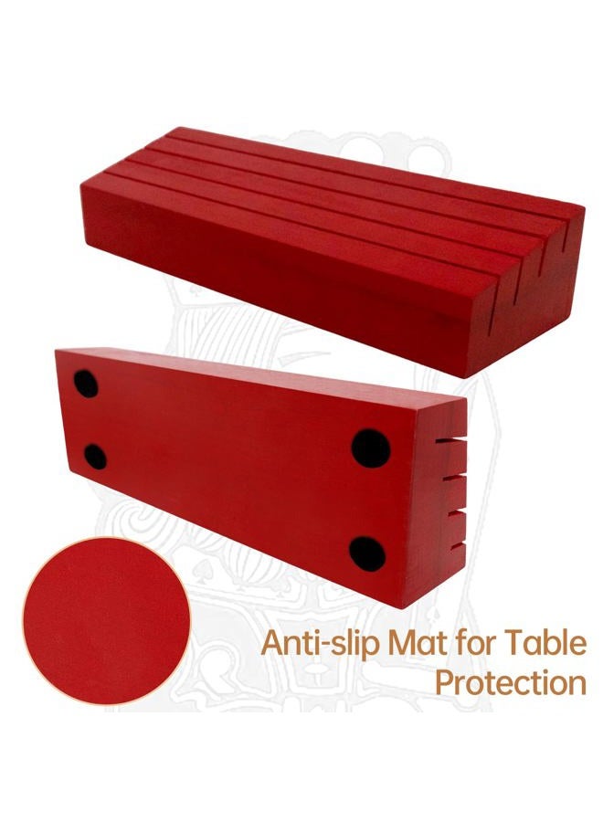 hismocal Playing Card Holders Deck Stand, Play Cards Holder for Kids or Elder People, Hands-Free Wood Holder Racks Set of 4,Tray for Organizing Cards for Game for Adults - Image 3