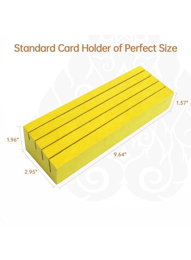 hismocal Playing Card Holders Deck Stand, Play Cards Holder for Kids or Elder People, Hands-Free Wood Holder Racks Set of 4,Tray for Organizing Cards for Game for Adults - Image 4