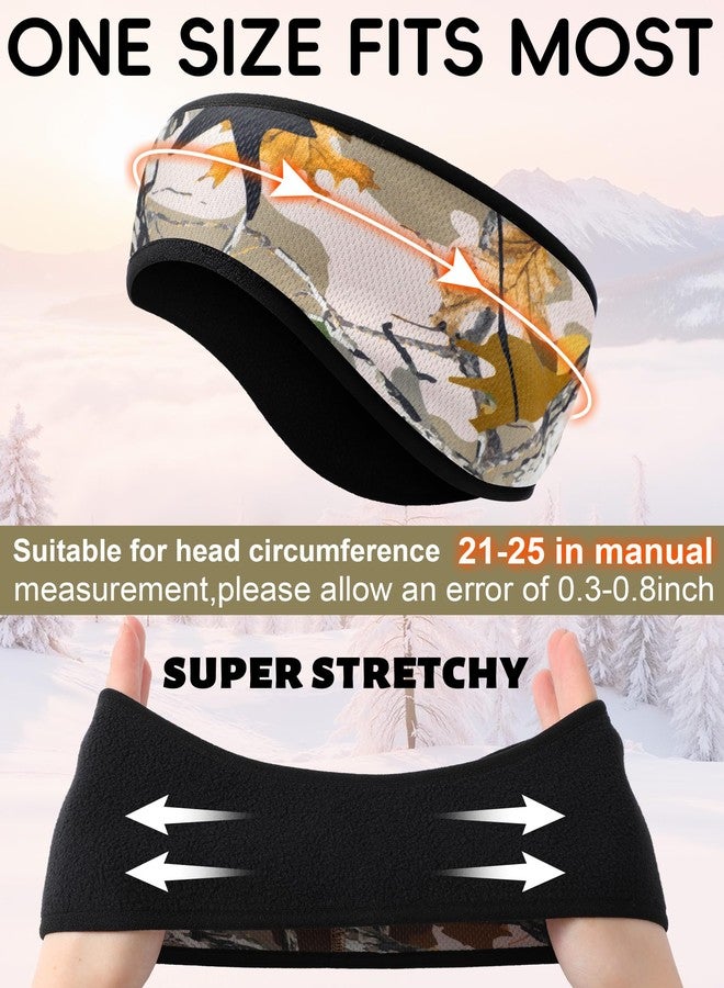 Bonuci 4 Pack Fleece Camo Ear Warmers for Men Women Winter Headband Camo Ear Muffs Covers for Cold Weather Hunting Skiing Running Hiking Cycling Outdoor Activities - Image 2