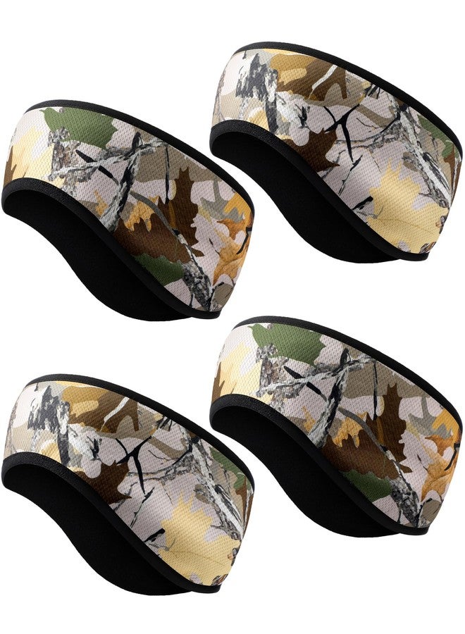Bonuci 4 Pack Fleece Camo Ear Warmers for Men Women Winter Headband Camo Ear Muffs Covers for Cold Weather Hunting Skiing Running Hiking Cycling Outdoor Activities - Image 1
