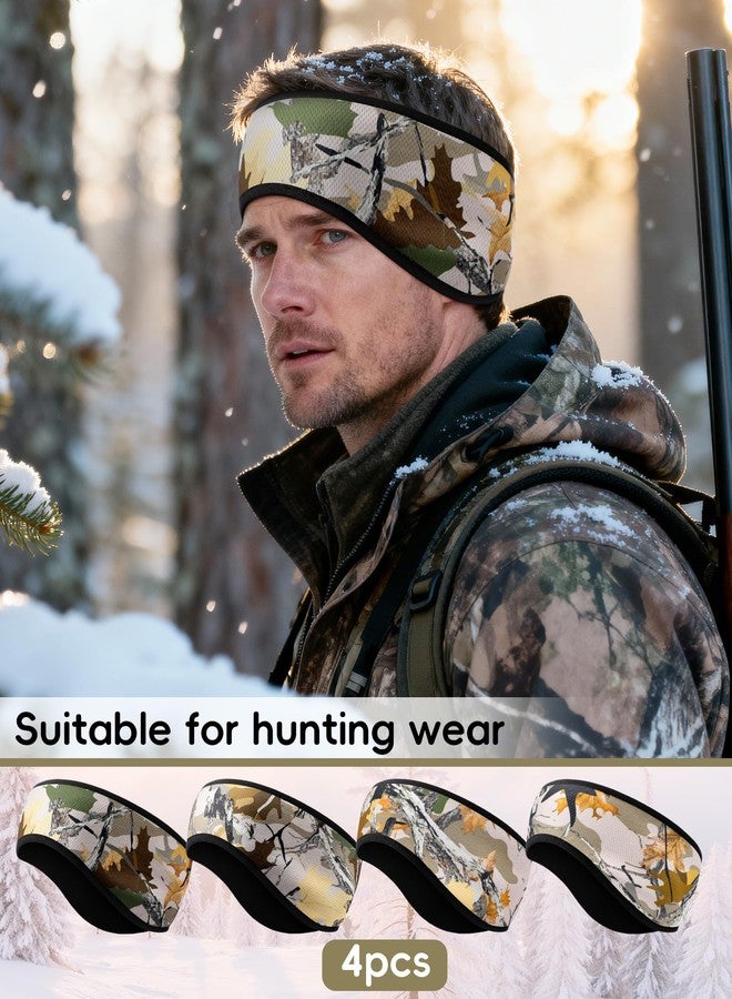 Bonuci 4 Pack Fleece Camo Ear Warmers for Men Women Winter Headband Camo Ear Muffs Covers for Cold Weather Hunting Skiing Running Hiking Cycling Outdoor Activities - Image 3