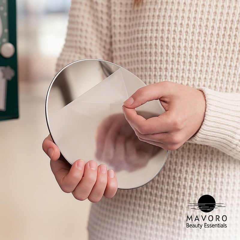 Mavoro 7" Magnetic Locker Mirror Round | Acrylic - Unbreakable | Sleek Frameless | Glassless Safety Kids Mirror | Suitable for School lockers, Refrigerators, Locker Accessories, Office cabinets - Image 5