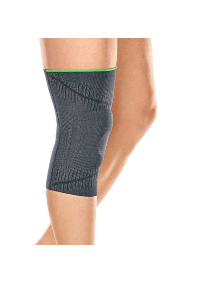 ميدي دعامة ركبة مع حلقة سيليكون للرضفة — دعامة ركبة للتورّم، والورم الدموي، والتهاب المفاصل، وضغط الأنسجة الرخوة، كم مرن للرجال والنساء، المقاس IV — دعامة بروتكت جينو - Image 1