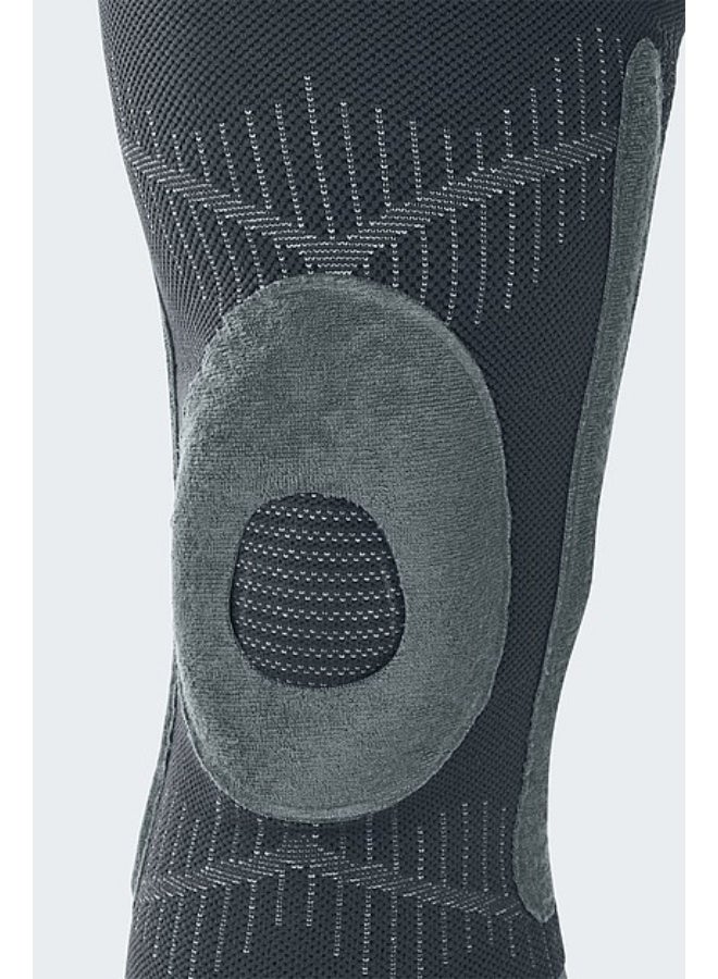 ميدي دعامة ركبة مع حلقة سيليكون للرضفة — دعامة ركبة للتورّم، والورم الدموي، والتهاب المفاصل، وضغط الأنسجة الرخوة، كم مرن للرجال والنساء، المقاس IV — دعامة بروتكت جينو - Image 2