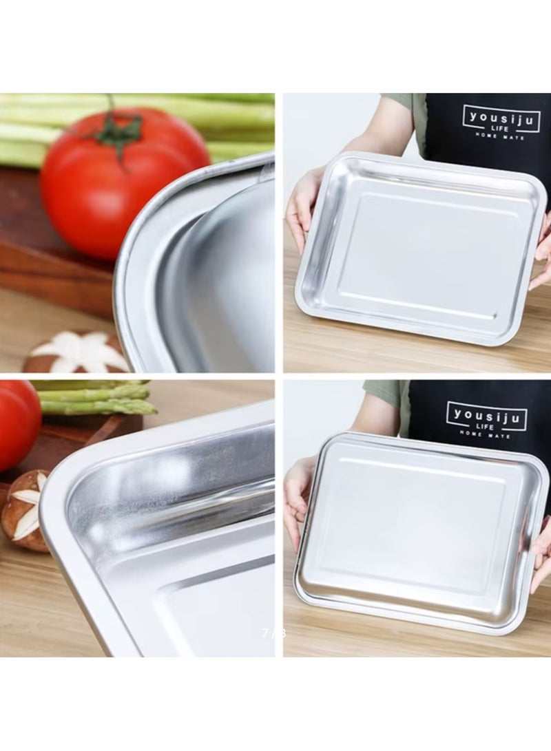 ALMUFARREJ Stainless steel tray 18/8, size50x35x4.8 cm - Image 4
